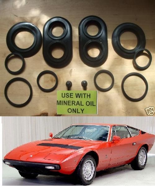 REAR BRAKE CALIPER REPAIR SEALS KITS x2 (Maserati Indy 116 & Khamsin 120) (1968- )