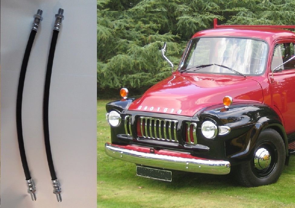 FRONT BRAKE HOSES x2 (Bedford JO) (1960- 65)