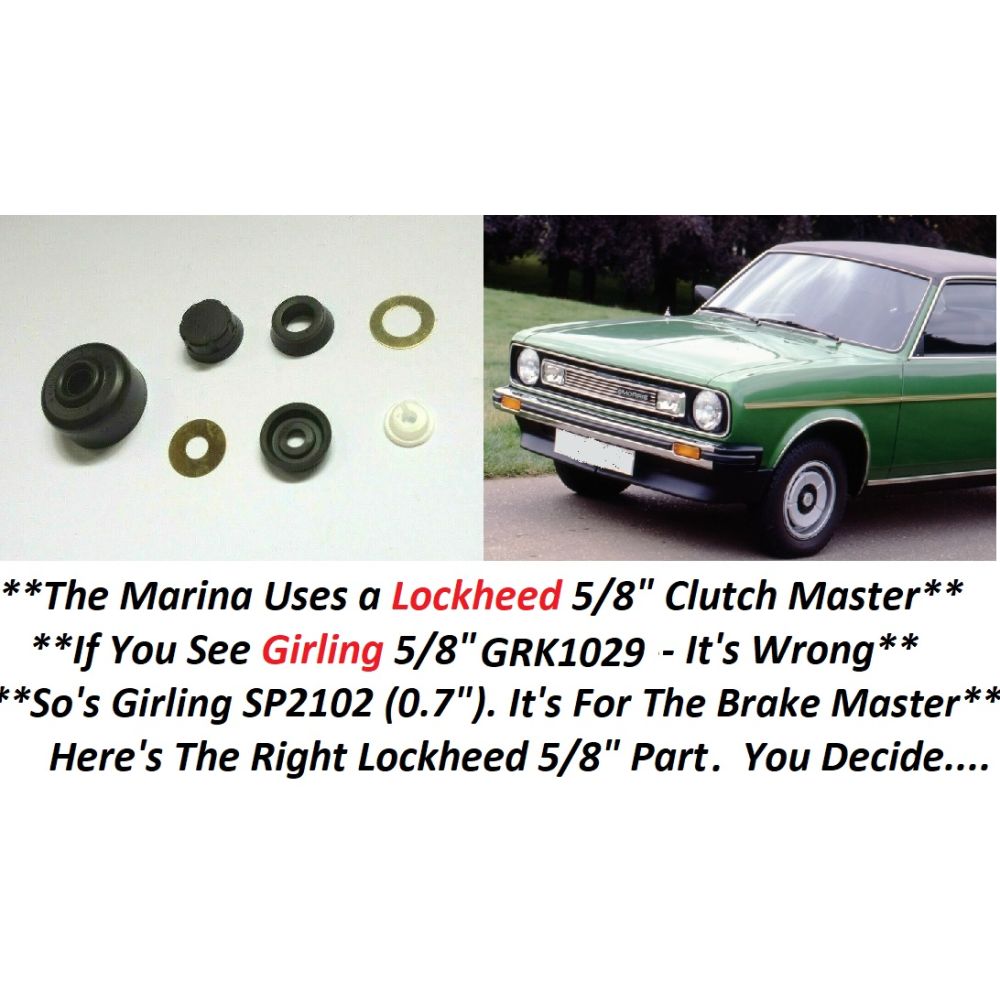 CLUTCH MASTER CYLINDER REPAIR SEALS KIT (Morris Marina) (1100, 1300, 1500d, 1700 & 1800) (1971- 82)