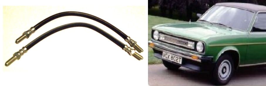 FRONT BRAKE HOSES x2 (Morris Marina & Ital) (1971-84)
