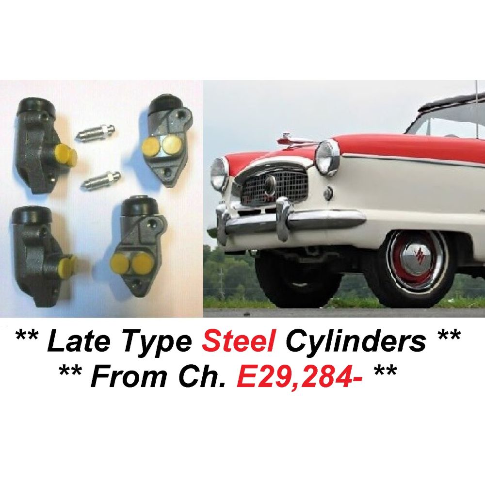 FRONT BRAKE WHEEL CYLINDERS x4 (Austin / Nash Metropolitan) (** From 1958- 61 **)