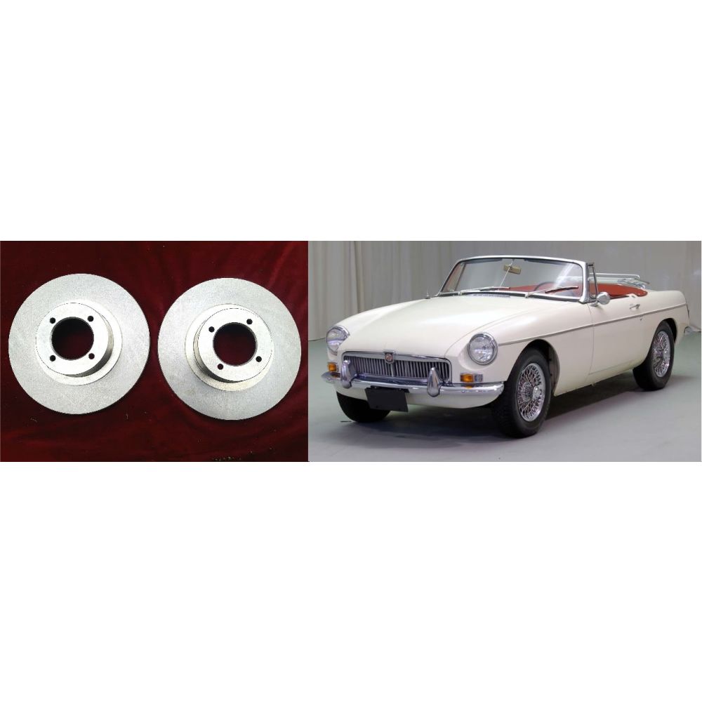 FRONT BRAKE DISCS x2 (MGB 1800cc) (1962- 82)