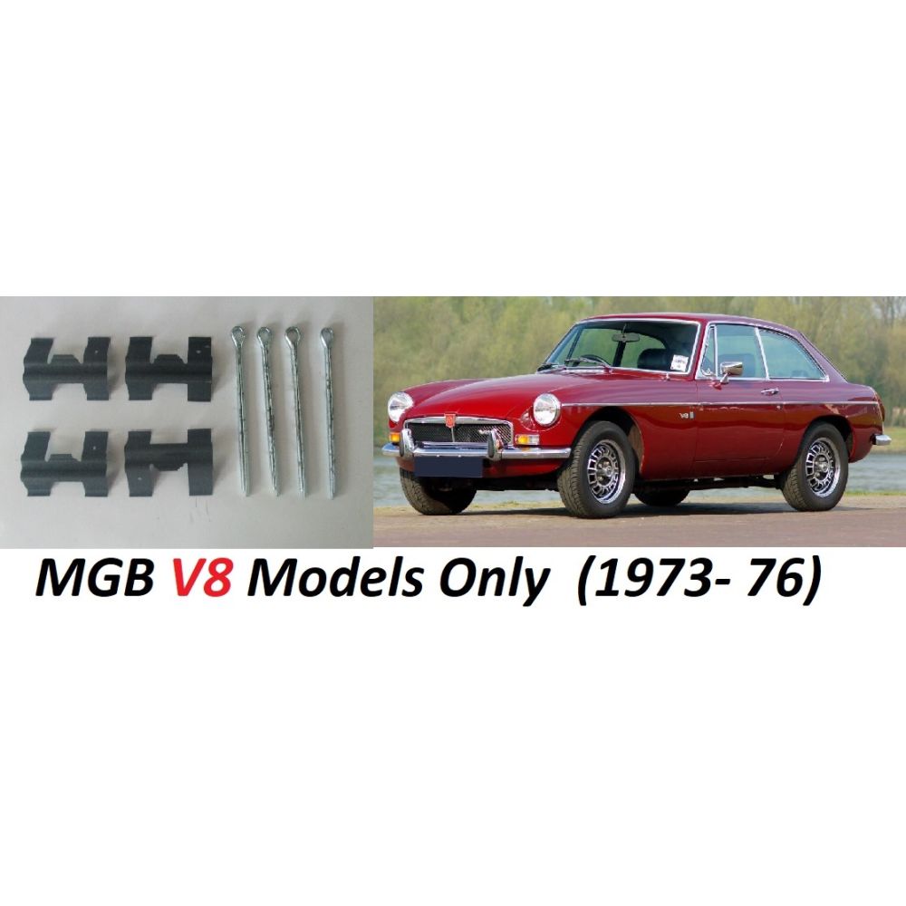 FRONT BRAKE PAD FITTING KIT - PINS & SHIMS (MG B V8) (1973- 76)