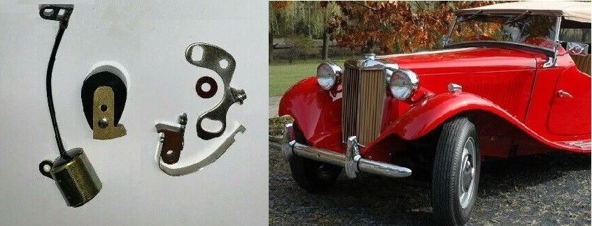 IGNITION POINTS ROTOR ARM & CONDENSER (MG TB, TC, TD & TF) (1939- 55)