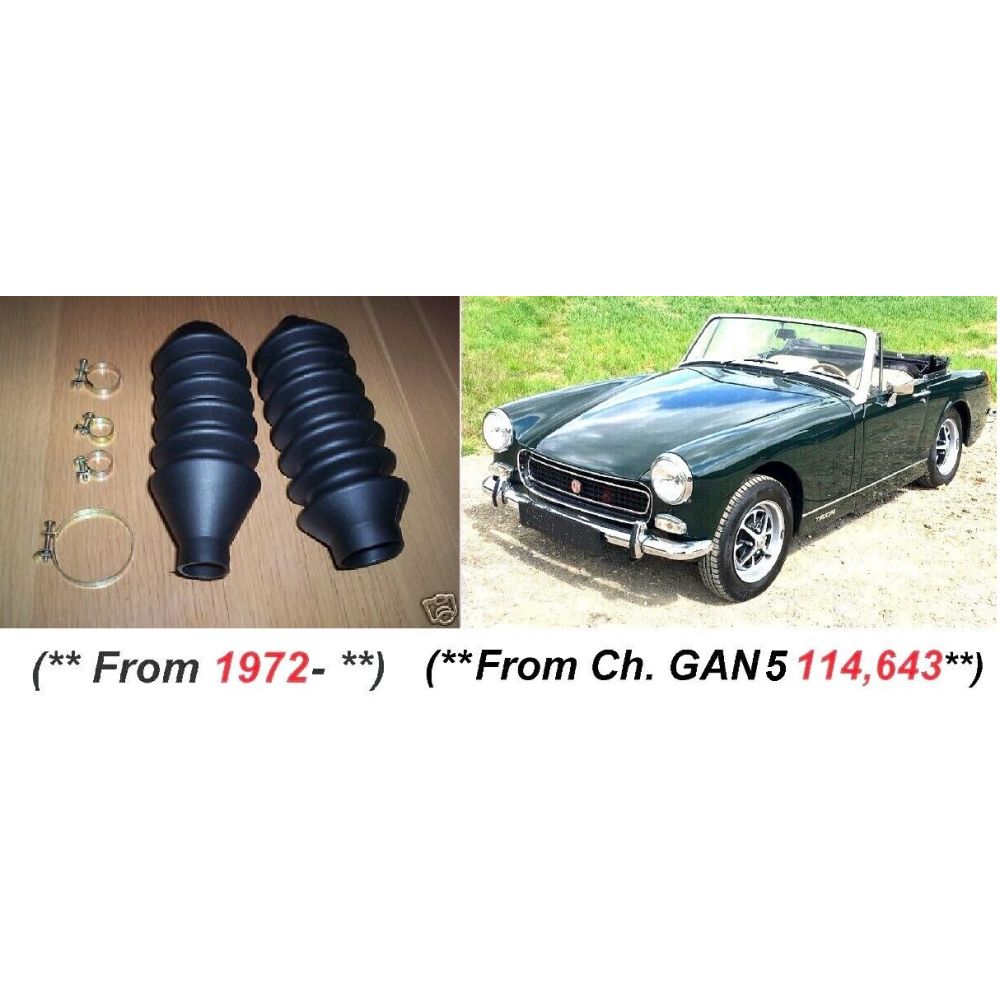 STEERING RACK GAITERS (MG Midget) (** From 1972- 79 **)