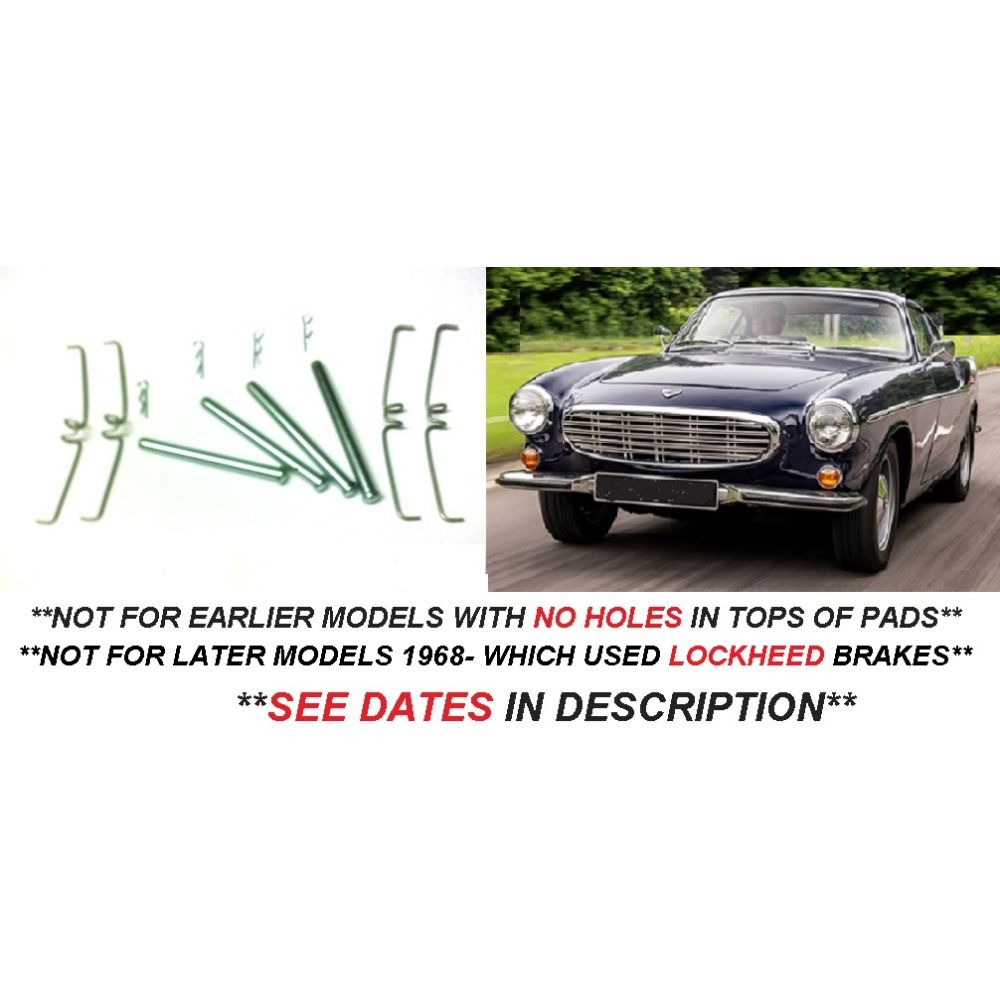 FRONT BRAKE PAD FITTING KIT - PINS & SPRINGS (Volvo Amazon, P1300 & P1800) (-1968)