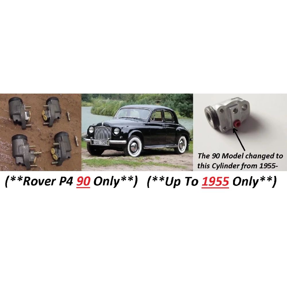 FRONT BRAKE WHEEL CYLINDERS x4 (Rover P4 90 ) (** 1953- 55 Only **)