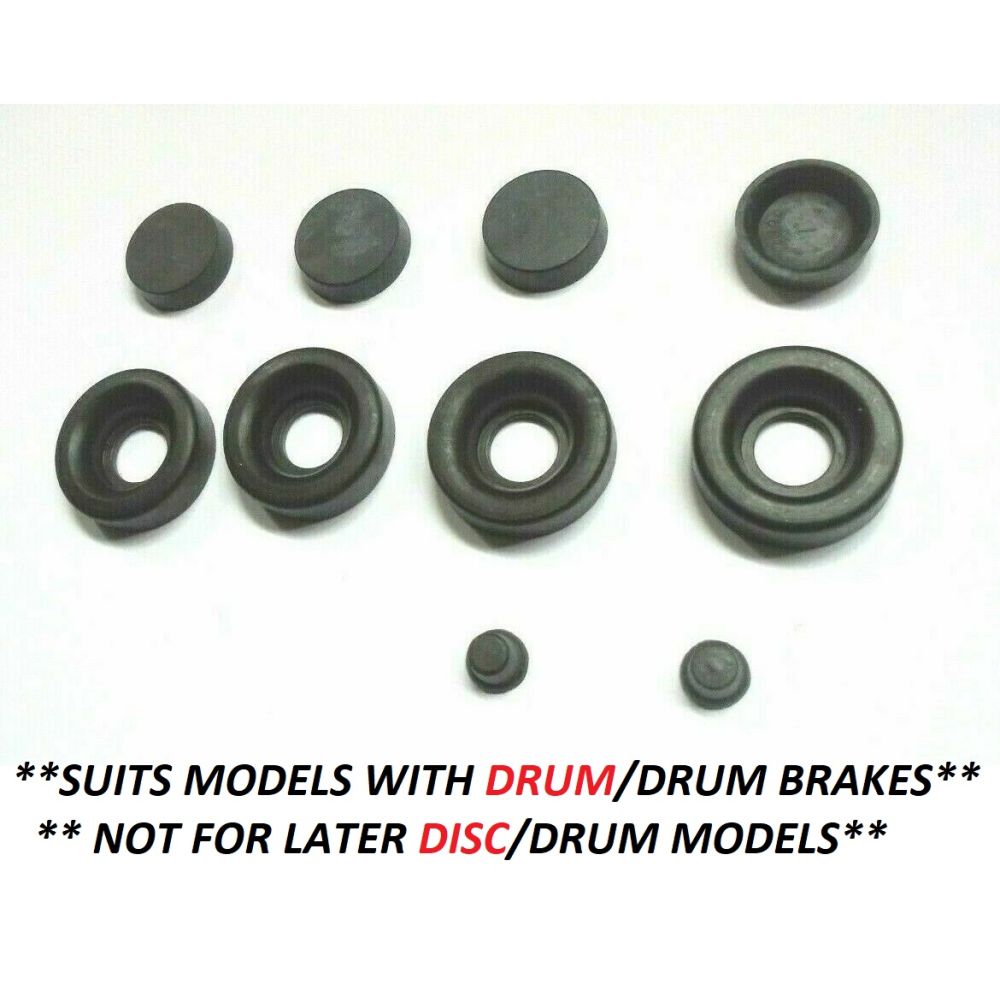 REAR BRAKE WHEEL CYLINDER REPAIR SEALS KITS x2 (Rover P4, 60 & 75) (1950- 59)
