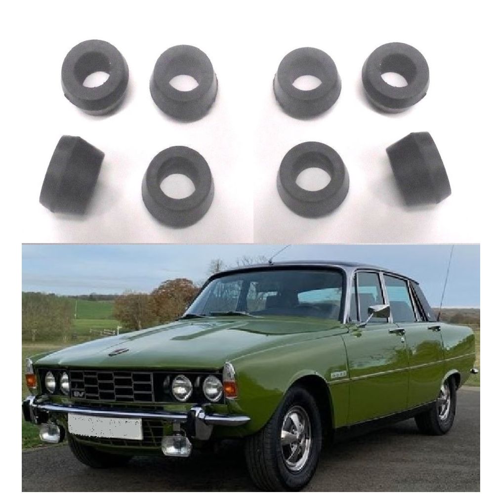 FRONT (UPPER & LOWER) DAMPER BUSHES x4 (Rover P6) (2000, 2200 & 3.5 V8) (1963- 77)
