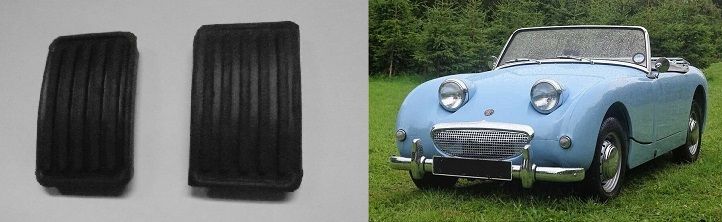 PEDAL RUBBERS x2 (Austin Healey Frogeye Sprite) (1958- 61)