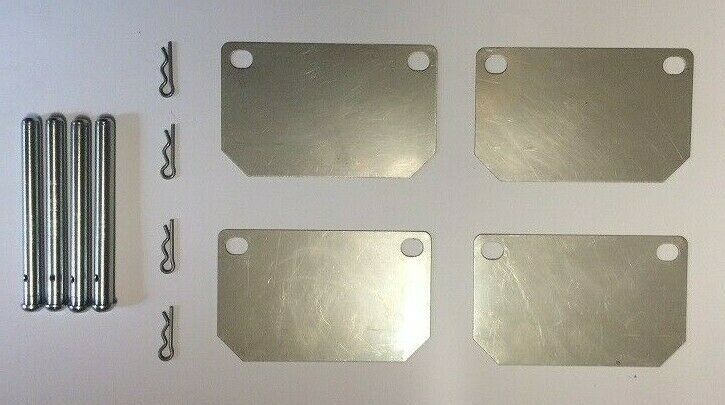 FRONT BRAKE PAD FITTING KIT - PINS & SHIMS (Triumph TR3, TR4) (**From Jan 62- 65**)