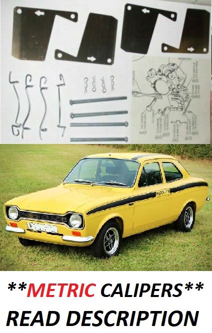 FRONT BRAKE PAD FITTING KIT - PINS & SHIMS (Ford Escort Mk1) (Mexico 1600, 1600RS, Mexico 2.0 & RS2000) (From 1972- 74)
