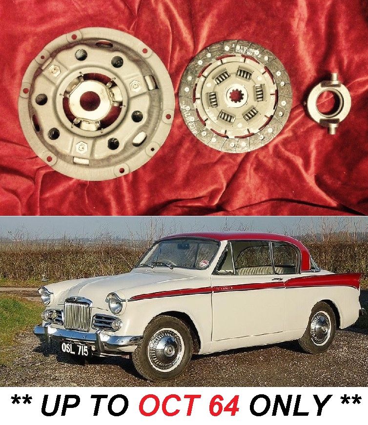 CLUTCH KIT (Sunbeam Rapier) (Ser. 1, 2, 3 & 4 {Early}) (1400cc, 1500cc, 1600cc) (**1955- Oct 64 Only**)