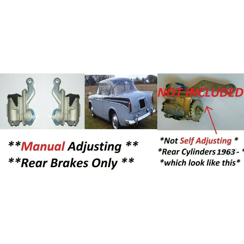 REAR BRAKE WHEEL CYLINDERS x2 (Sunbeam Rapier) (Ser.1,2,3, 3a, 4 {Early}) (**1955- 64 Only**)