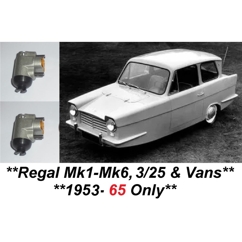 FRONT BRAKE WHEEL CYLINDERS x2 (Reliant Regal) (Mk1-Mk6 & 3/25 Van) (**1953- Apr 65 Only**)