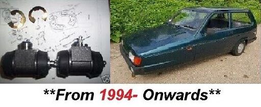 REAR WHEEL BRAKE CYLINDERS x2 (Reliant Robin & Rialto) (**From 1994- **)