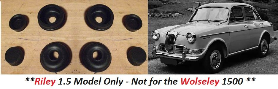FRONT BRAKE WHEEL CYLINDER REPAIR SEALS KITS x2 (Riley 1.5 Saloon) (1958- 65)