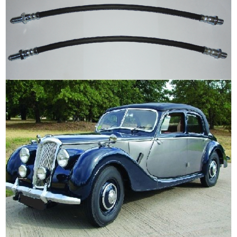 FRONT BRAKE HOSES x2 (Riley RME) (1-1/2 Litre) (**From 1952- 55**)