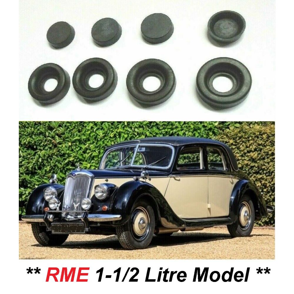 FRONT BRAKE WHEEL CYLINDER REPAIR SEALS KITS x4 (Riley RME 1-1/2 Litre) (1952- 55)