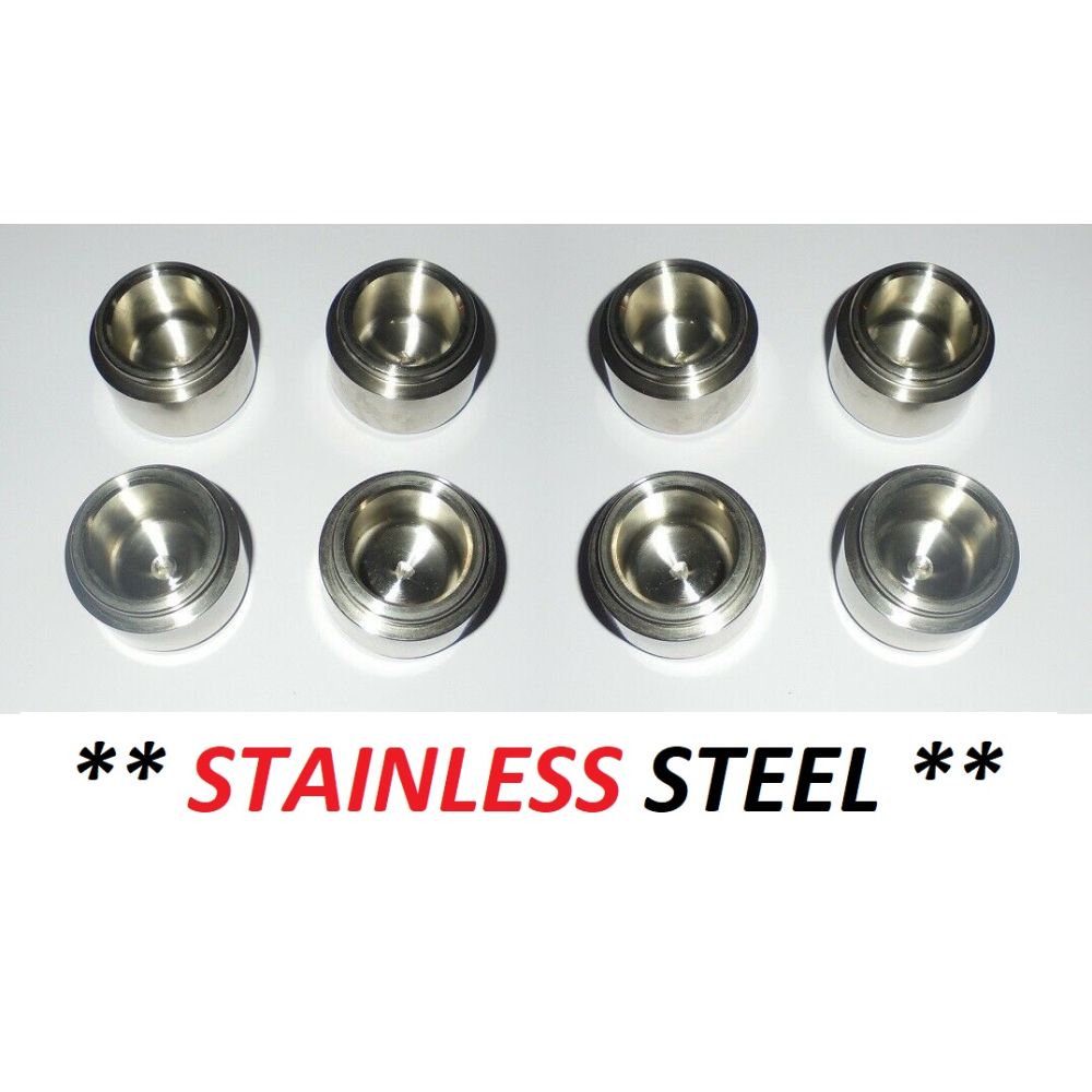 REAR BRAKE CALIPER PISTONS x8 (** STAINLESS STEEL **) (Bentley Mulsanne) (1980- 86)