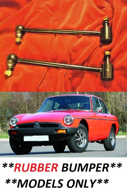 REAR DAMPER DROP LINKS x2 (MGB) (1800cc & V8) (** Rubber Bumper **) (From 1974- 81)