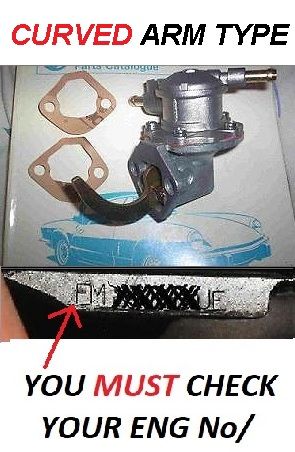 FUEL PUMP (MG Midget 1500) (**From Eng. No/ FP50,968-**) (From 1977- 79)