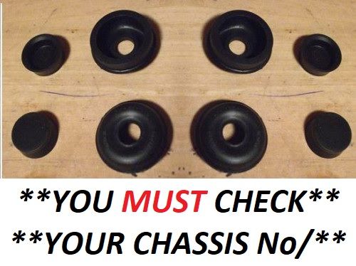 FRONT BRAKE WHEEL CYLINDER REPAIR SEALS KITS x4 (Standard 8, 10 & Pennant) (1953- 58 Only)