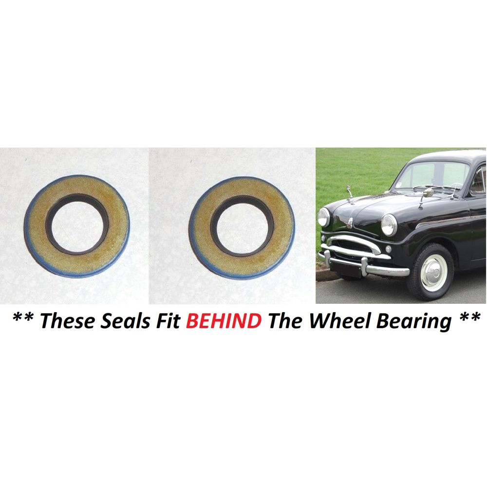 REAR AXLE OIL SEALS x2 (Standard 8 10) (1953- 61)