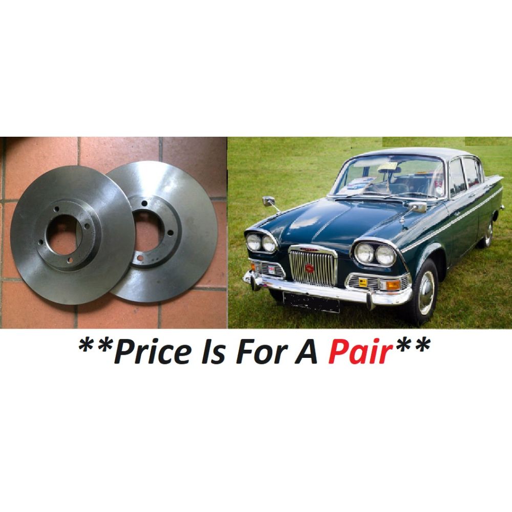 FRONT BRAKE DISCS x2 (Humber Sceptre) (**Mk1 & Mk2 Only**) (** From 1963- 66 Only **)