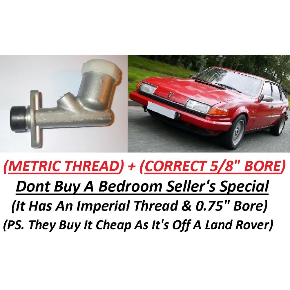 CLUTCH MASTER CYLINDER (Rover SD1) (2.0, 2.3, 2.4D, 2.6 & 3.5) (1976- 87)