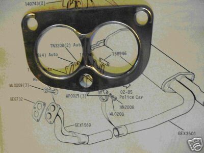 EXHAUST DOWNPIPE GASKET (Rover SD1) (2.3 & 2.6 Only) (** See Ch No.**) (1977- 87)