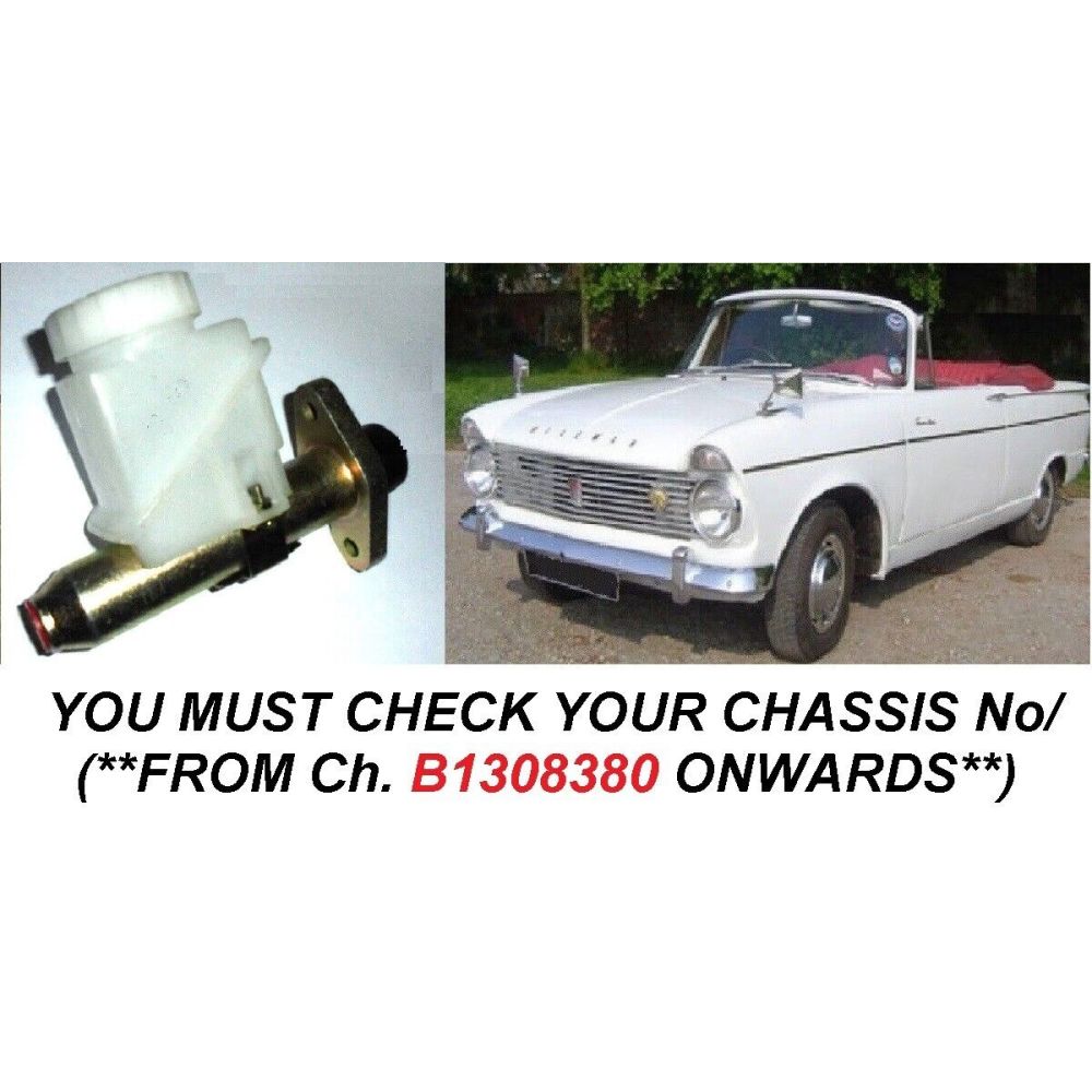 CLUTCH MASTER CYLINDER ASSEMBLY (Hillman Super Minx) (Ser. 2 {Late}. Ser.3 & Ser.4) (**From 1963- 67**)