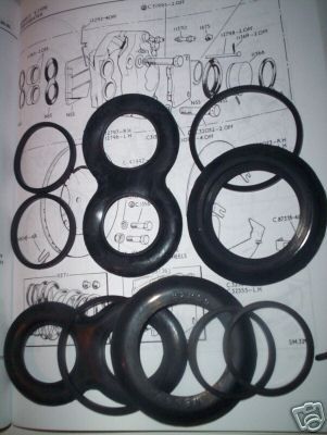 FRONT BRAKE CALIPER REPAIR SEALS KITS x2 (Jaguar 420) (1966- 68)