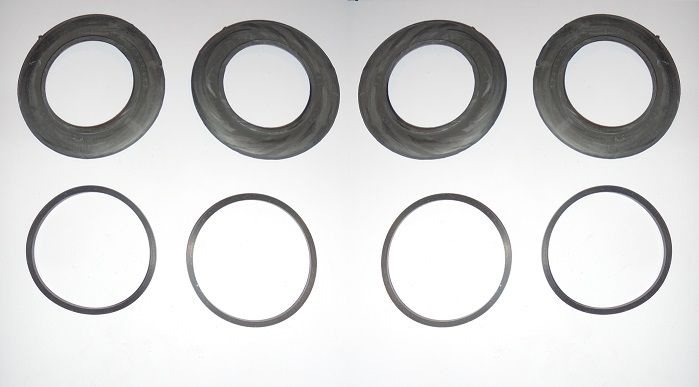 FRONT BRAKE CALIPER REPAIR SEALS KITS x2 (Rover P4) (95 & 110) (1962- 64)