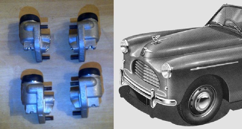 FRONT BRAKE WHEEL CYLINDERS x4 (Austin A40 Sports) (1950- 53)