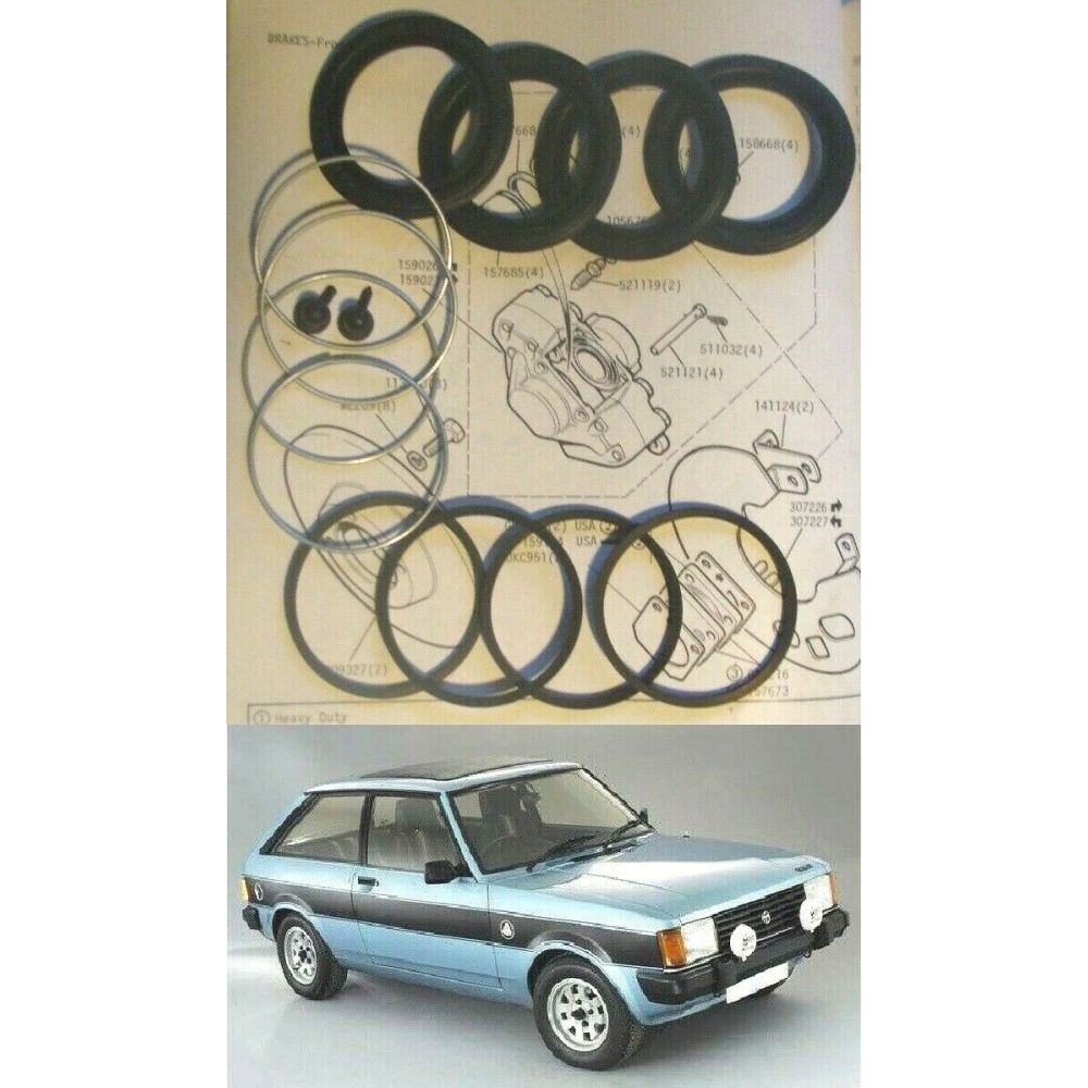 FRONT BRAKE CALIPER REPAIR SEALS KITS x2 (Sunbeam Talbot Horizon) (**Lotus Only**) (2.2 Litre) (1979- 82)
