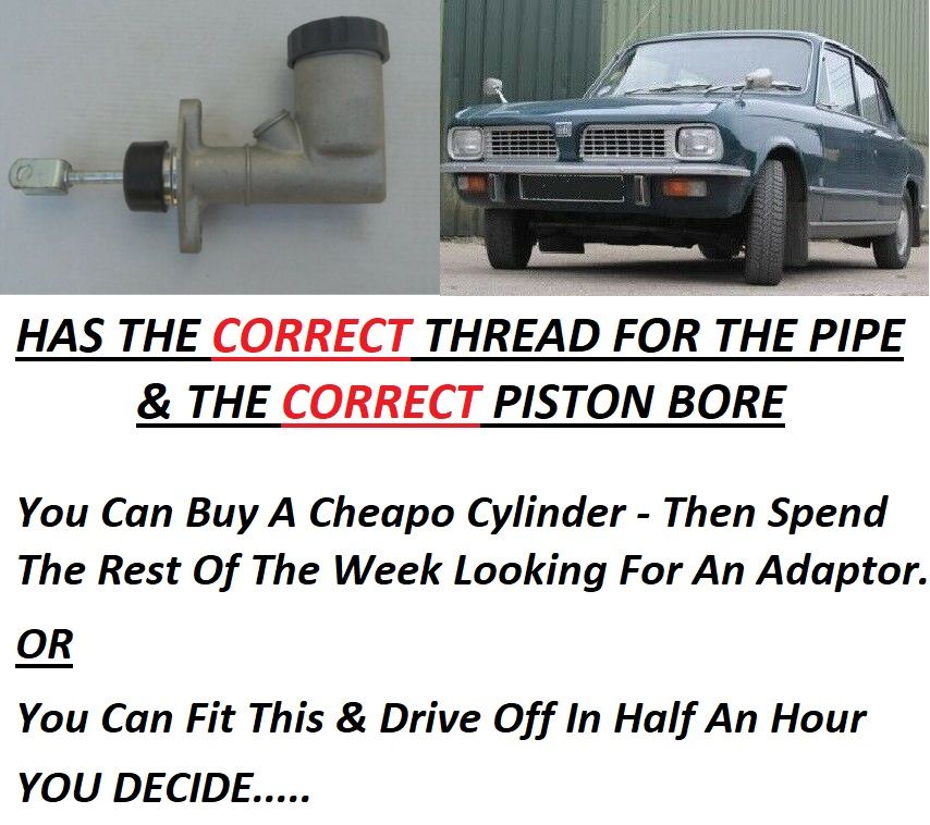 CLUTCH MASTER CYLINDER x1 (Triumph Toledo 1300 & 1500 Saloon) (1970- 76)