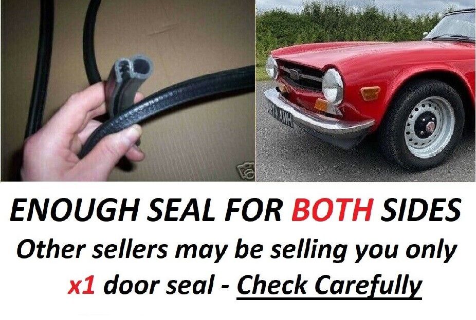 DOOR RUBBER SEALS x2 (Triumph TR4a TR5 TR6) (1965- 76)