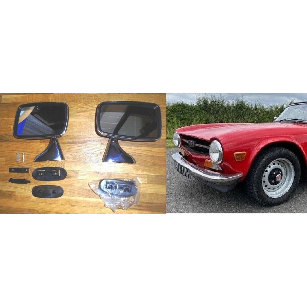 DOOR MIRRORS x2 (Triumph TR4a TR5 TR6) (1965- 76)