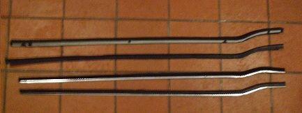 DOOR TOP SCRAPERS GLASS SEALS WEATHERSTRIPS x4 (Triumph TR4, TR4a, TR5, TR6)