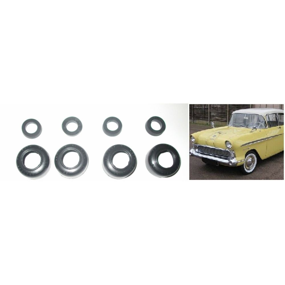 FRONT BRAKE WHEEL CYLINDER REPAIR SEALS KITS x4 (Vauxhall Victor F Type) (Ser I & II) (1957- 61 Only)