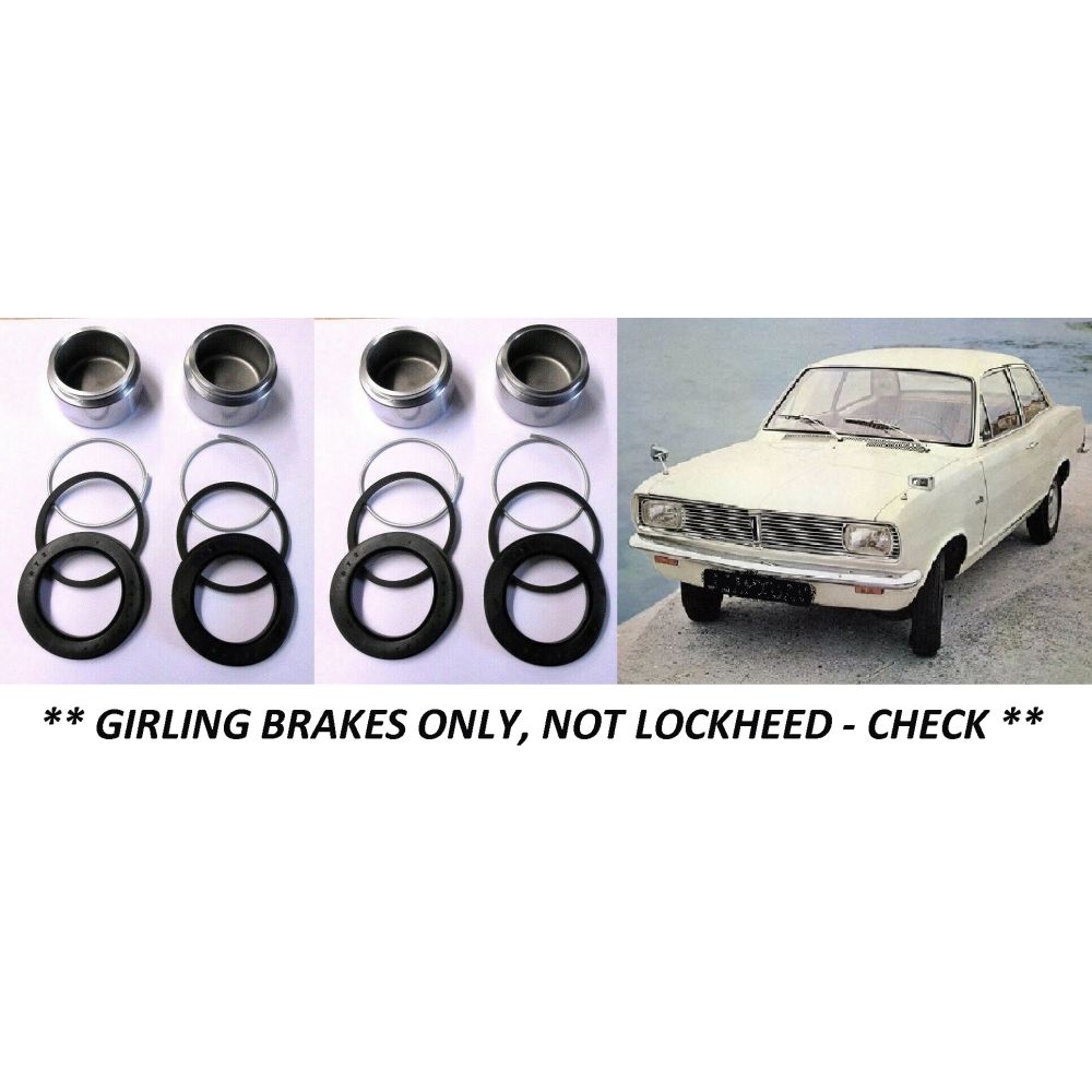 FRONT BRAKE CALIPER PISTONS & SEALS (Vauxhall Viva HB) (** Girling Brakes **) (1966- 70)