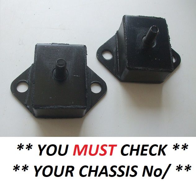 GEARBOX MOUNTS x2 (Wolseley 1500 Saloon) (** Late Type - See Ch. No/ **) (1957- 65)