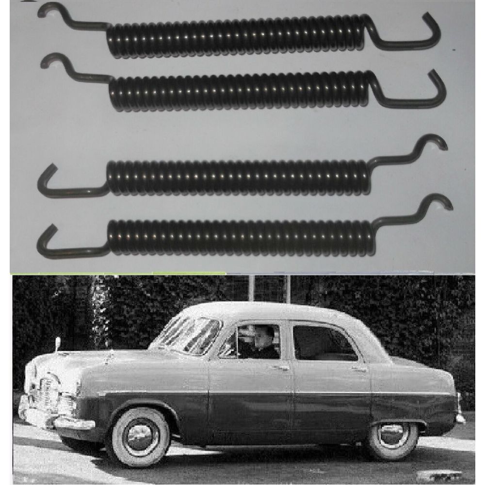 FRONT BRAKE SHOE SPRINGS x4 (Ford Consul, Zephyr & Zodiac Mk1) (1951- 55)