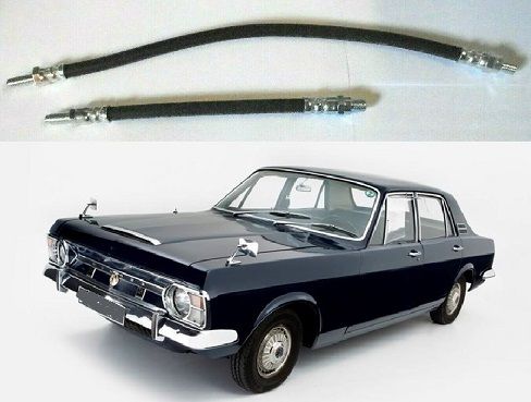 REAR BRAKE HOSES x2 (Ford Zephyr Mk4) (1966- 72)
