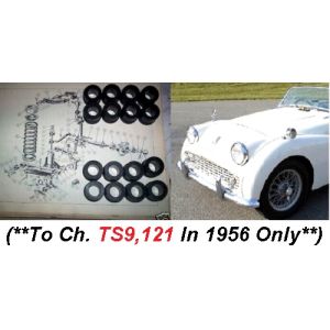 FRONT SUSPENSION WISHBONE BUSH KIT x16 (Triumph TR2 TR3) (**To Ch. TS.9121**) (**1953- 56 Only**) 