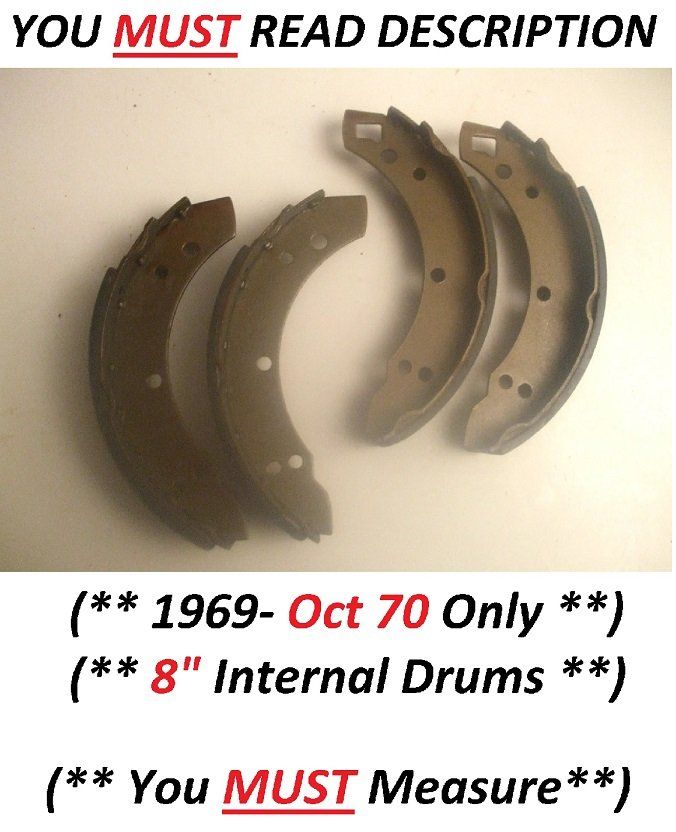 REAR BRAKE SHOES SET (Ford Capri Mk1) (1300, 1300GT, 1500 & 1600) (**1969- Oct 70 Only **)