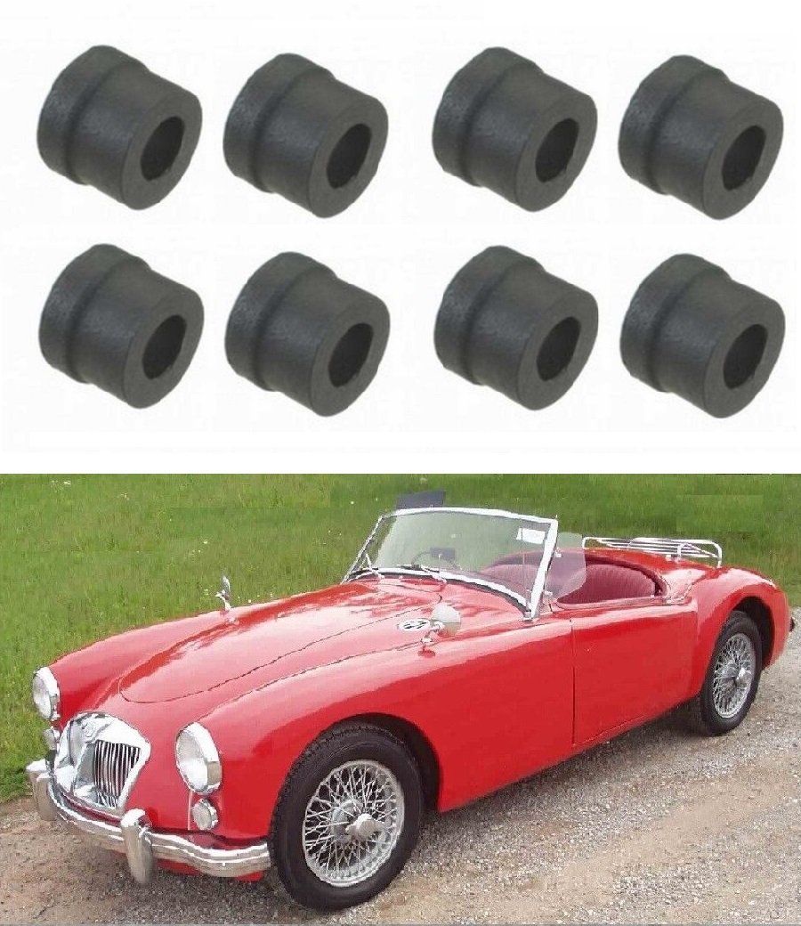 FRONT LOWER INNER SUSPENSION WISHBONE BUSHES x8 (MG A MGA) (1955- 62)