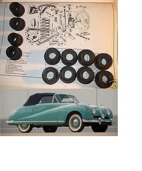 FRONT SUSPENSION WISHBONE BUSHES x12 (Austin A90 Atlantic) (1948- 54)