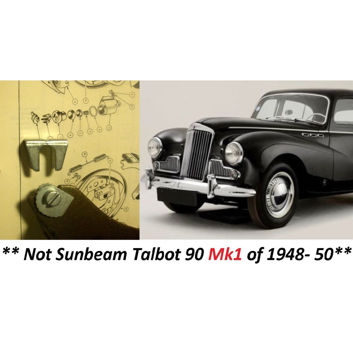 BRAKE ADJUSTER (Snail Cam & Mask) (FRONT) x1 (Sunbeam Talbot 80, 90 Mk2, Mk2a & Mk3) (1948- 57)